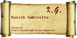 Kuczik Gabriella névjegykártya