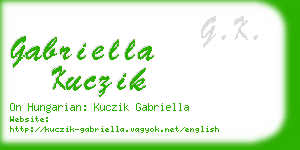 gabriella kuczik business card